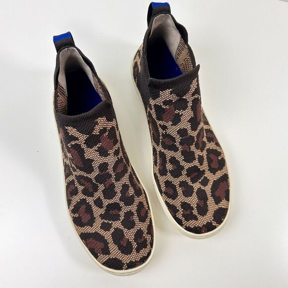 Rothy’s The Chelsea Wildcat Cheetah Print Shoes Sz 7.5 - Picture 4 of 12